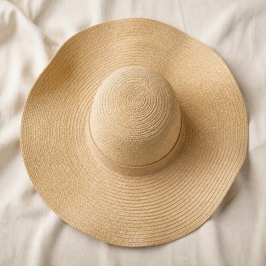 The Wide Brim natural straw hat, adult size, ready to personalise